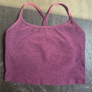 Beyond Yoga Spacedye Slim Racerback Cropped Tank size small color purple heather